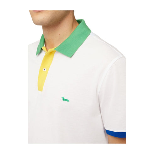 Harmont & Blaine Polo Polo Uomo bordi colorati Bianco giallo - Francavilla Moda